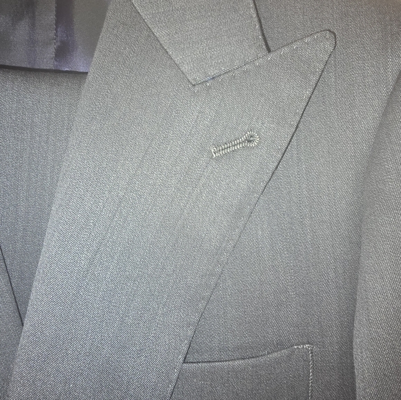 Indochino 3-Piece Charcoal Gray Custom Suit Jacket Vest Pants 36S Slim Fit